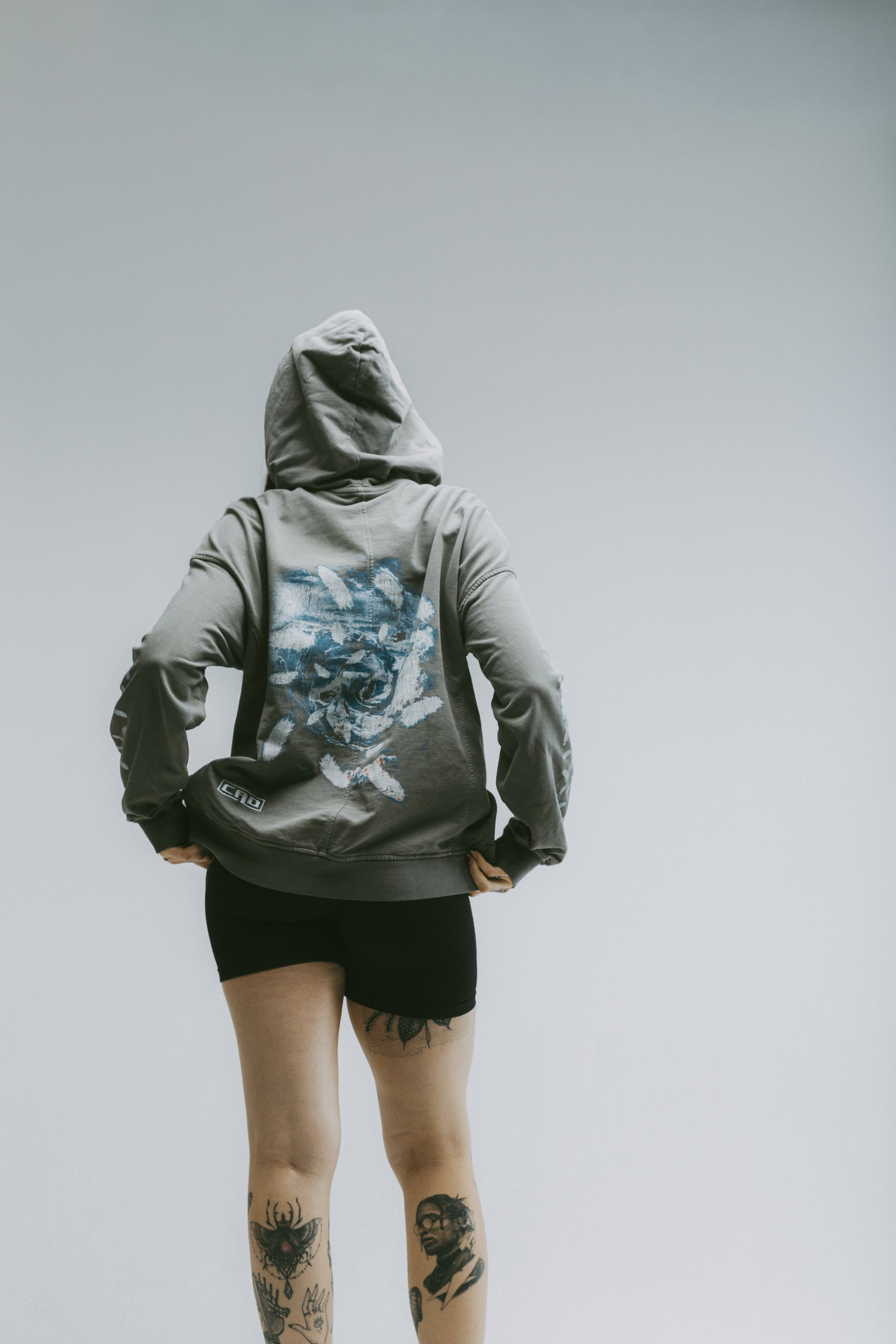 Social Disconnect Hoodie with graphic design, showing back view, perfect for streetwear enthusiasts.